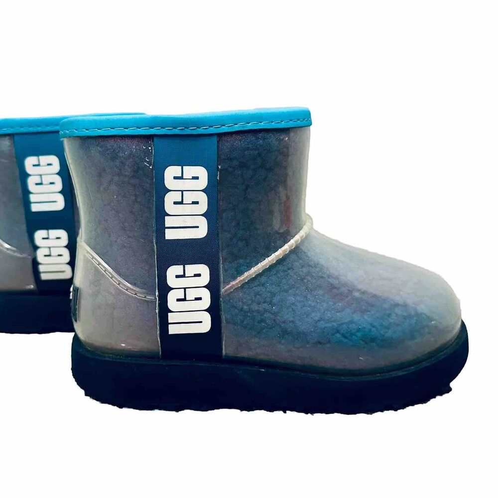 UGG Kids Classic Clear Mini II Blue Gradient Boot Authentic 1121007K Sz 12 Girls